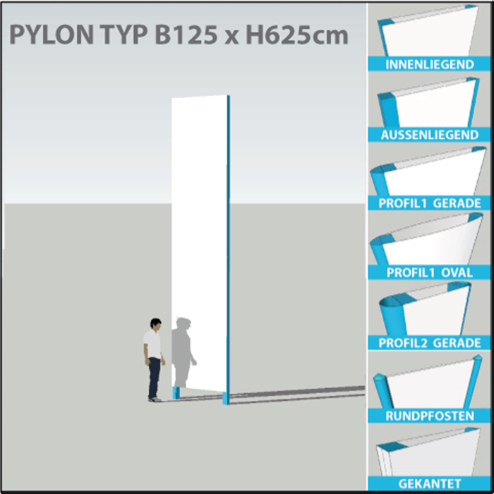 pylon-b125-x-bis-h2625cm